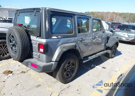 2021 Jeep Wrangler Unlimited Sport 4X4 из США, поврежденный, VIN 1C4HJXDN9MW677596
